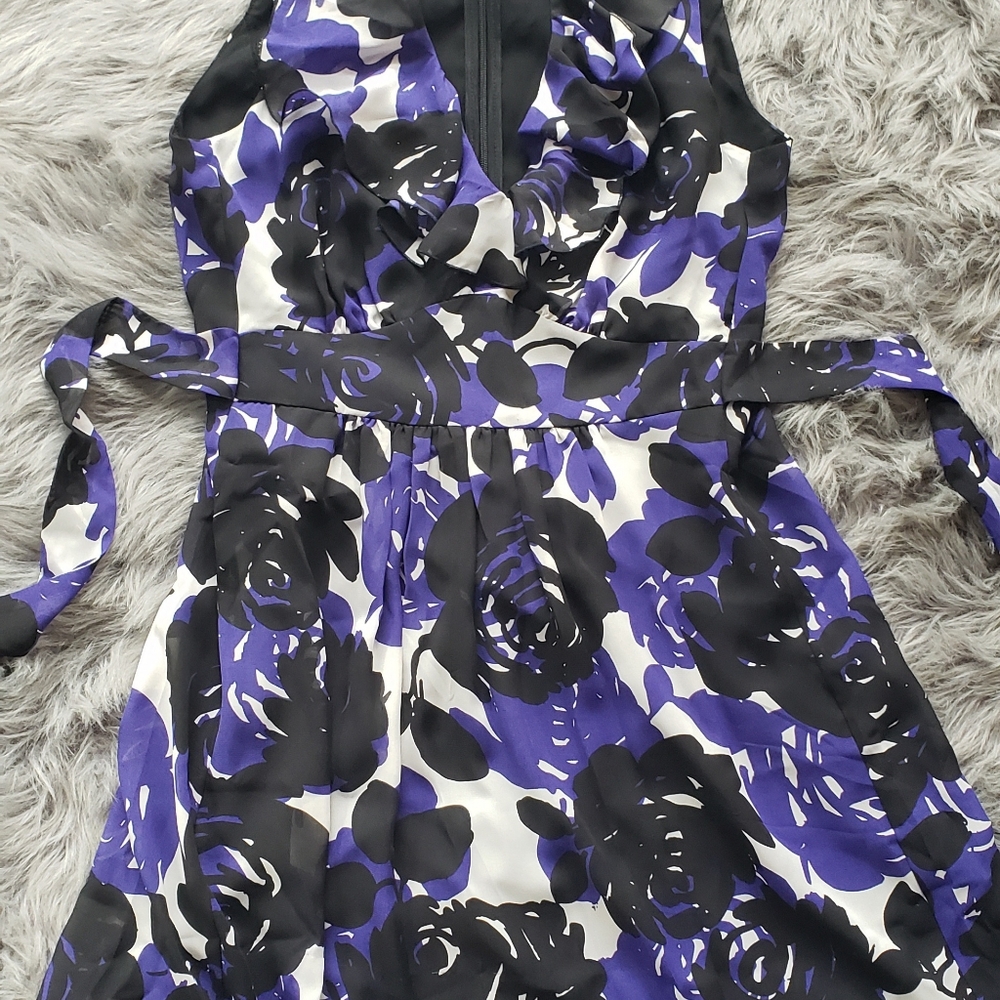 Very cute summer dress for any occasions ,polyester, size 8 midi  Multi color.